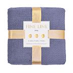 Плед велсофт Fine Line Синий гранит 18-3933 кубик