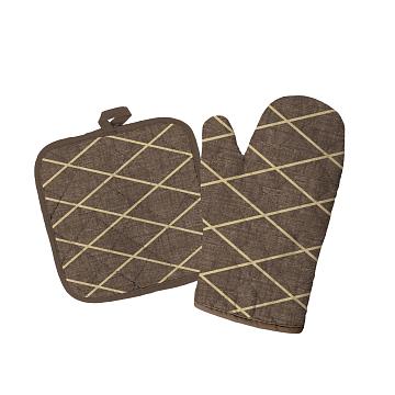 Набор из рогожки прихватка, рукавица Все ДOMA/Vse DOMA рис.60369-1 Риони