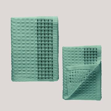 Полотенце вафельное Fine Line, коллекция Amelia, бирюзовый