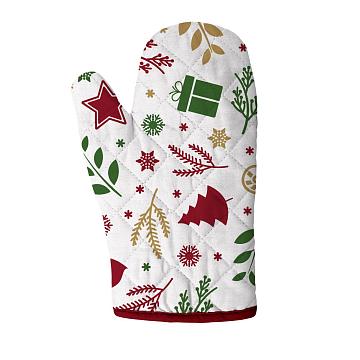 Прихватка-рукавица рогожка Fine Line рис.29344-1 Магия праздника