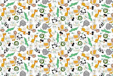 Ситец 95 см наб рис.21317-1 Жирафики