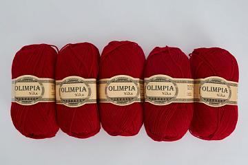 Пряжа для руч.вяз. Олимпия Ника/Olimpia Nika цв.G8 вишня 5шт*100г