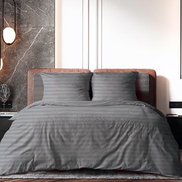 Страйп-сатин 220 см г/к рис.87065-13 Серый АК