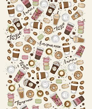 Полотно вафельное 50 см наб рис.29436-1 Айс-кофе