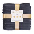 Плед велсофт Fine Line Графит 19-3927 полоса, 3 см