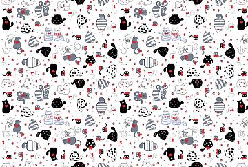 Фланель 90 см наб б/з рис.21195-1 Кошечки