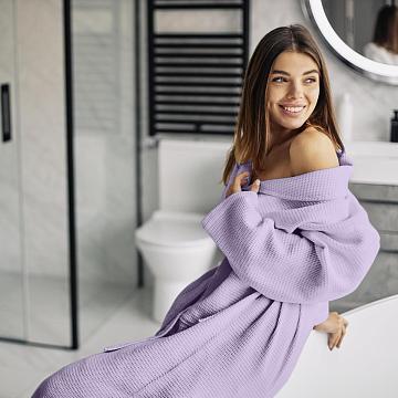 Полотно вафельное 150 см г/к рис.86040-5 лаванда АК