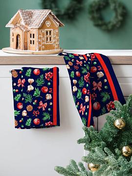 Полотно вафельное 50 см наб рис.29405-2 Зимнее чудо