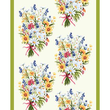 Полотно вафельное 50 см наб рис.29433-1 Весенний букет