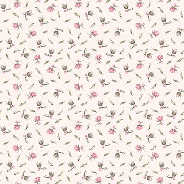 Бязь Премиум 220 см наб рис.50397-1 Розовый сад мелкий