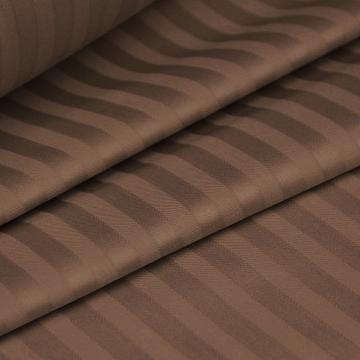 Страйп-сатин 220 см г/к рис.86228-11 Шоколад АК