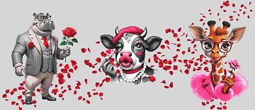 Полотно вафельное 150 см наб рис.29481-1 Любовь