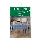 Скатерть рогожка Fine Line рис.62065-1 Синяя клетка