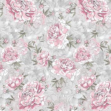 Перкаль 220 см наб рис.50042-1 Пионовый сад (комп 574471)
