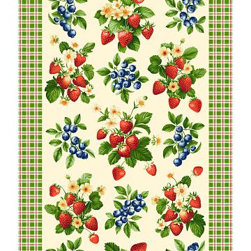 Полотно вафельное 50 см наб рис.29439-1 Сладкие ягодки