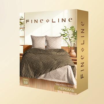 КПБ перкаль Fine Line рис.60414-1/60414-2 Грид