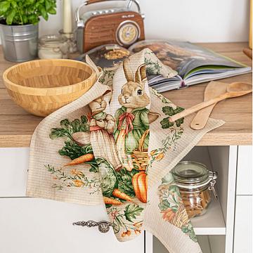 Полотно вафельное 50 см наб рис.29441-1 Кролики