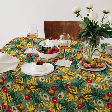 Скатерть рогожка Все ДOMA/Vse DOMA рис.60164-1 Много фруктов