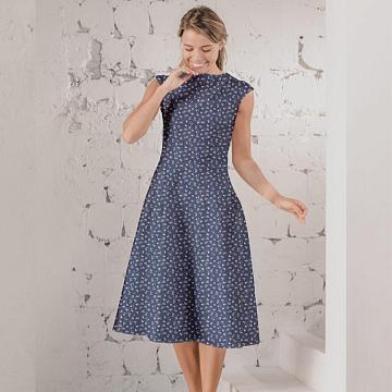 Перкаль 150 см наб рис.64011-1 Галантус синий