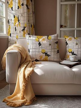 Рогожка 150 см наб рис.29339-1 Медовый цвет