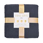 Плед велсофт Fine Line Графит 19-3927 кубик