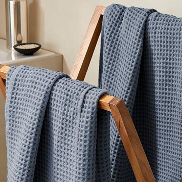 Полотно вафельное 150 см гладкокрашеное арт. 169 рис 86095-13 серо-голубой АК