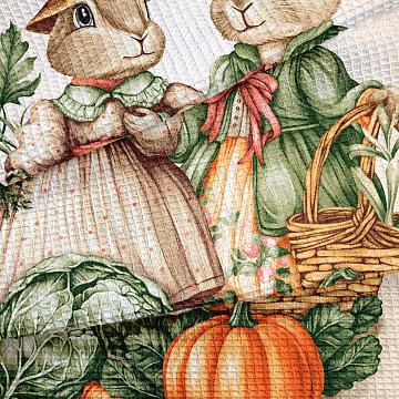 Полотно вафельное 50 см наб рис.29441-1 Кролики