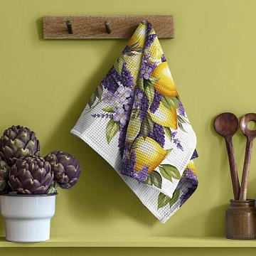 Полотно вафельное 50 см наб рис.29360-1 Лимоный прованс