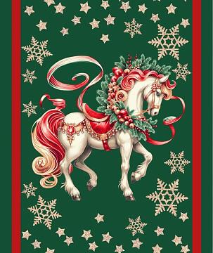 Полотно вафельное 50 см наб рис.29403-1 Сказочный конь