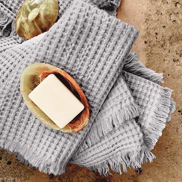 Полотно вафельное 150 см г/к рис.86020-13 светло-серый АК