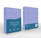Простыня трикотажная на резинке Fine Line Бабочки сирень