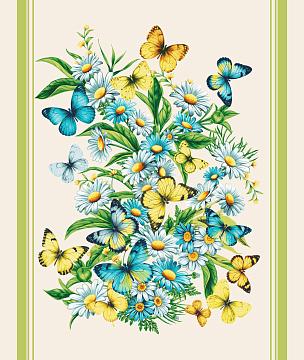 Полотно вафельное 50 см наб рис.29434-1 Летний сад