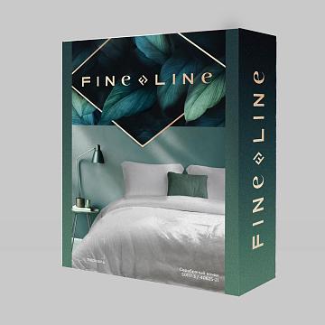 КПБ перкаль Fine Line рис.50117-3/40625-21 Серебряный вечер Art