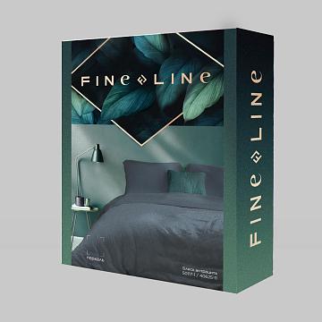 КПБ перкаль Fine Line рис.50117-1/40625-11 Блеск антрацита Art new