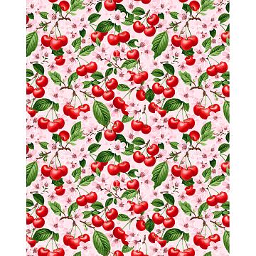 Полотно вафельное 50 см наб рис.29435-1 Сладкая вишня