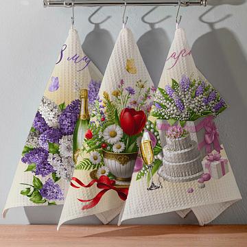 Полотно вафельное 150 см наб рис.29483-1 Самой Любимой