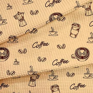 Полотно вафельное 50 см наб рис.29499-1 Кофе-брейк