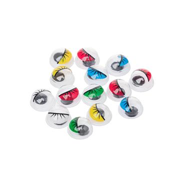 Глазки с ресничками d 6мм арт.2032-0010 круглые 