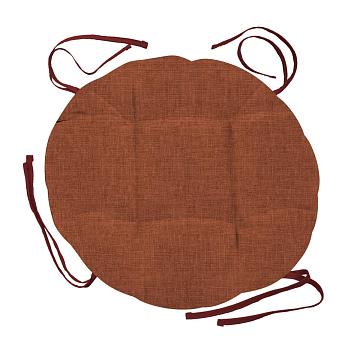 Подушка на стул с тафтингом круглая Vse DOMA рис.60008-20 Терракот