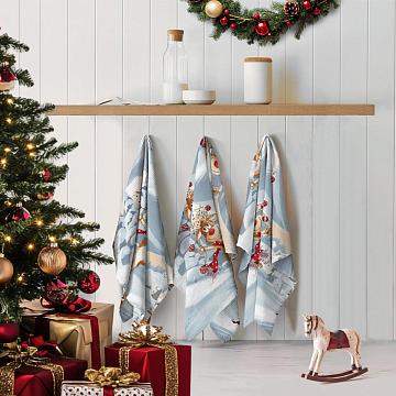 Полотно вафельное 150 см наб рис.29384-1 Новогодние каникулы