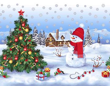 Дорожка 50 см наб рис.35044-1 Снеговик