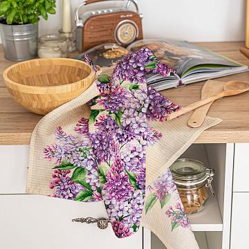 Полотно вафельное 50 см наб рис.29428-2 Сирень