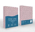 Простыня трикотажная на резинке Fine Line Цветы розовый