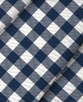 Комплект вафельных полотенец Fine Line рис.62065 Синяя клетка