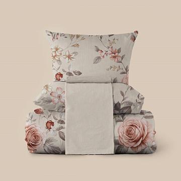 КПБ бязь Любимый дом рис.60299-1/60344-1 Чайная роза н/у