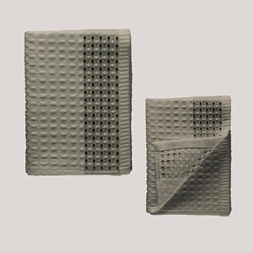 Полотенце вафельное Fine Line, коллекция Amelia, кварцевый серый