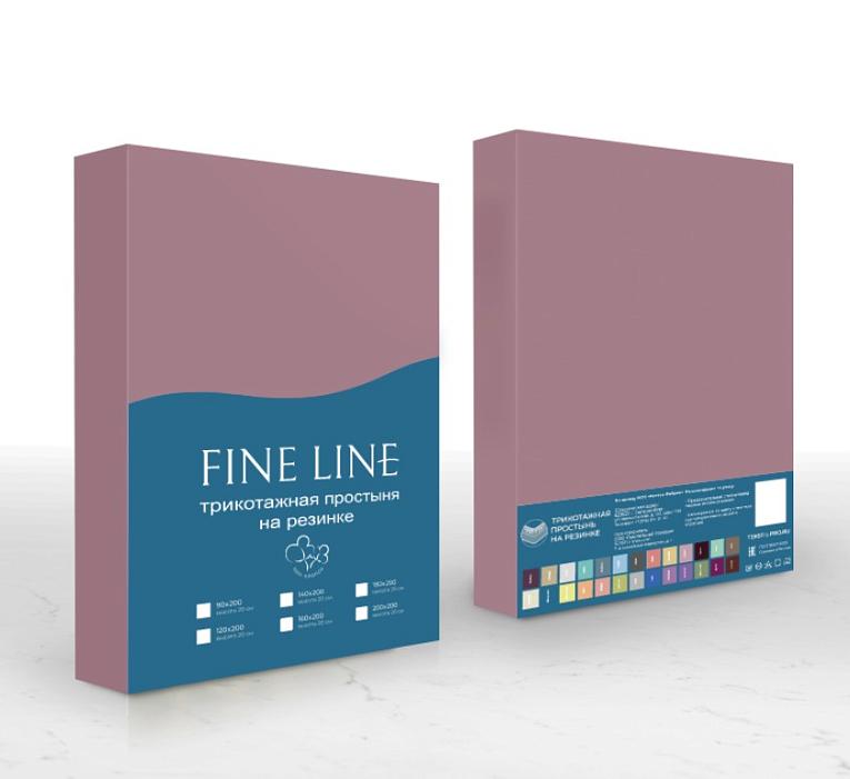 Простыня трикотажная на резинке Fine Line лиловый - 3