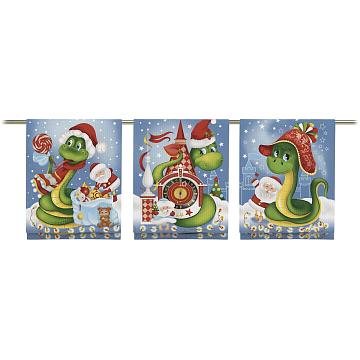 Полотно вафельное 150 см наб рис.29298-1 Мечты в новогоднюю ночь