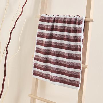 Полотенце махровое Fine Line Полоса , коричневый, пестроткань