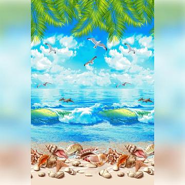 Полотенце вафельное пляжное Vse DOMA рис.5478-1